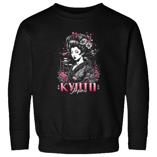 Kyoto Japan Geisha Cherry Blossoms Sweatshirts