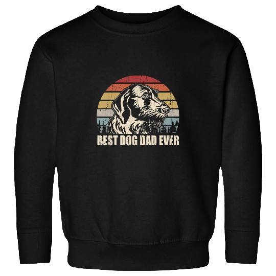 Mens German Wirehaired Pointer Dad bests Dog Dad Ever Funny Sweatshirts