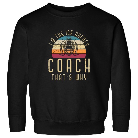 Retro Sports Trainer Ice Hockey Coachs Funny Training Coach Sweatshirts