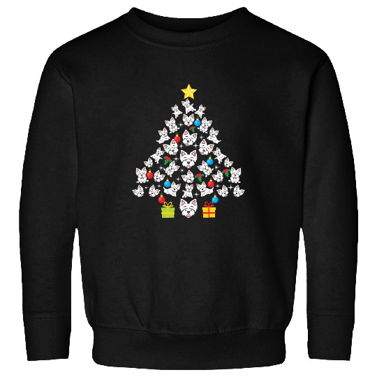 Westie Christmas Tree Funny Dog Lover Holidays 2 Sweatshirts