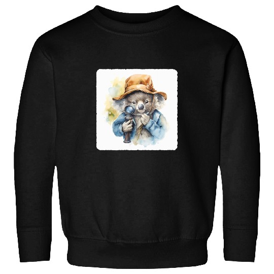 Koala Detective With A Spyglass  Investigation Mystery Sweatshirts