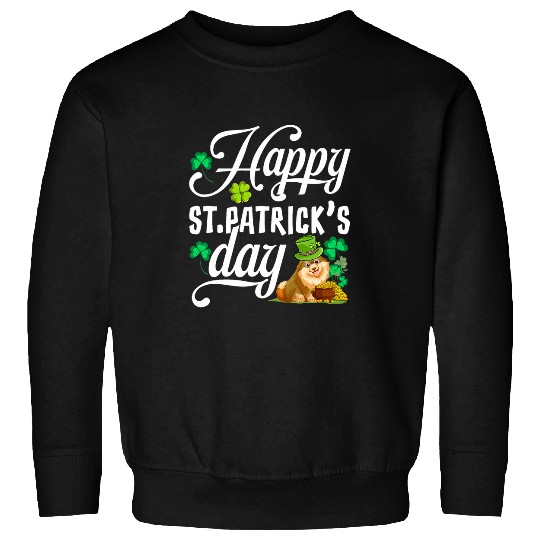 The Pomeranian wishes you a beautiful St  Patricks Day Sweatshirts