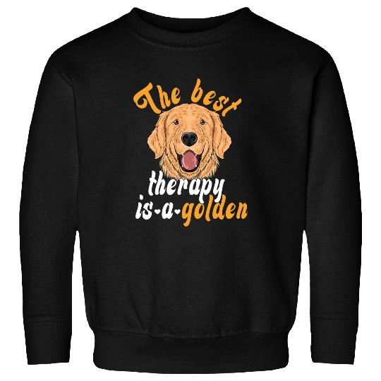 The bests Therapy Is A Golden Retriever Dog Lover Puppy Owner Sweatshirts