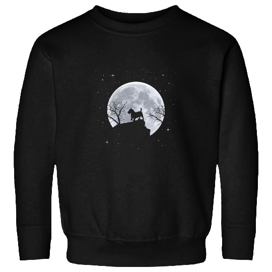 Dog Scottish Terrier Moon Scottie Dog 3 Sweatshirts