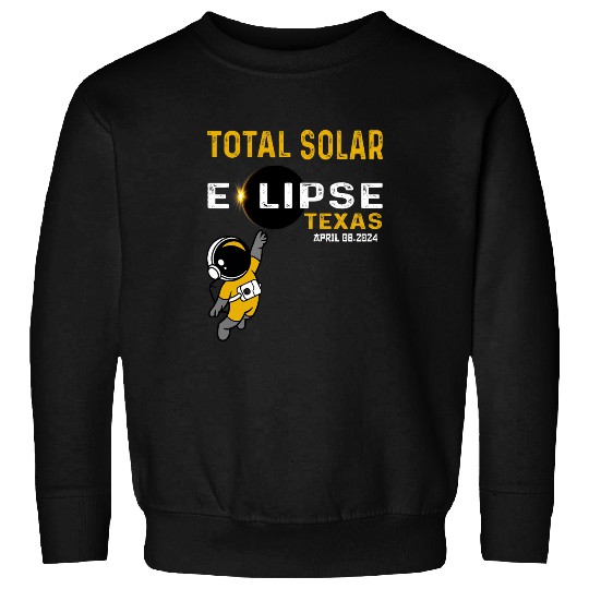 Totale Solar Eclipse Texas April 8th 2024 Astronaut Eclipse Sweatshirts