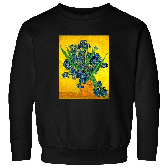 Vincent Van Gogh Irises Painting Artist Flowers Art Souvenir 1 Sweatshirts