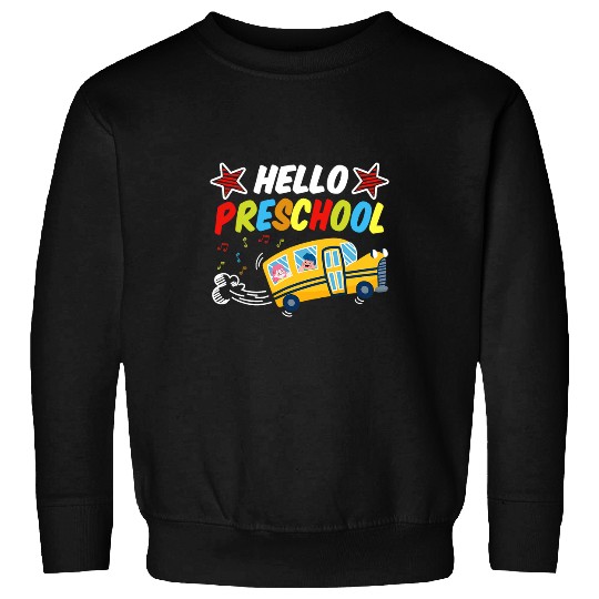 Back To School Hello Preschool Teacher Kids Sweatshirts