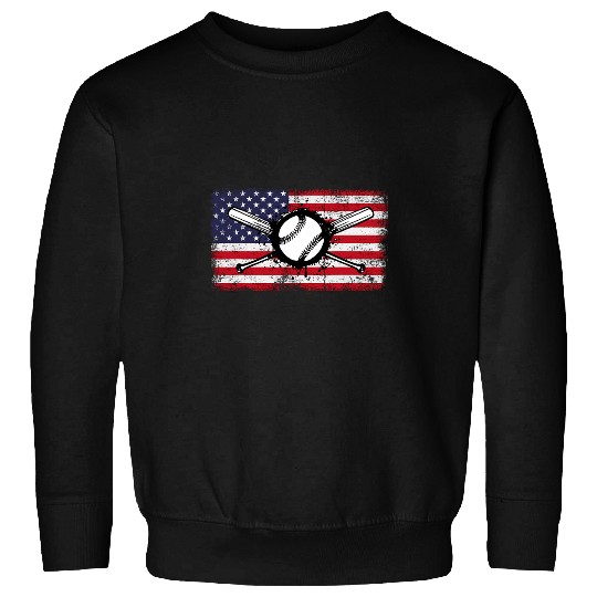 vintages Baseball Flag Dad American Flag Dad Mom Sweatshirts