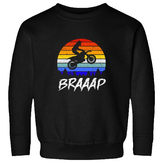 vintages Braaap MX Motorcycle Retro Rider Braap Dirt Bike Sweatshirts