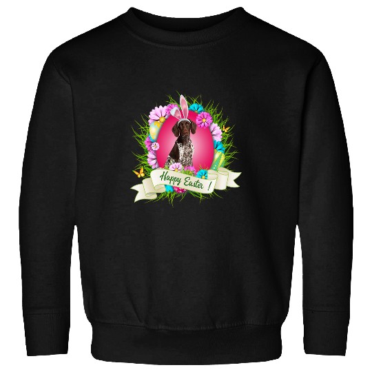 Happy Easter German Shorthaired Pointer Wearing Bunny Ear Sweatshirts