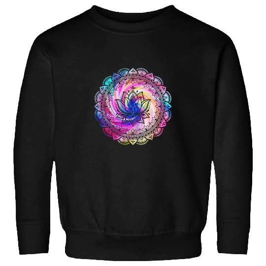 Mandala Sacred Geometry Prana Art Yoga Mantra Om Good Vibe Sweatshirts