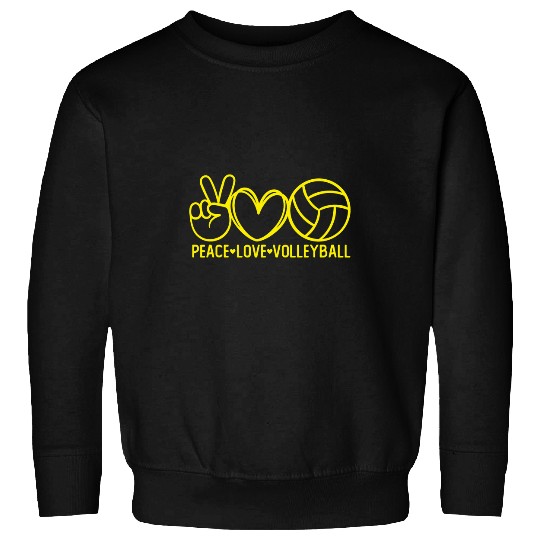Peace Love Volleyball Sports Mom Game Day Team Coachs Mama 2 Sweatshirts