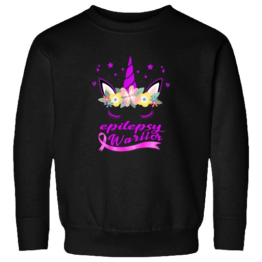 Unicorns Face epilepsy Awareness Sweatshirts