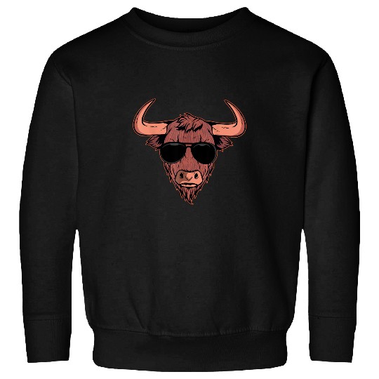 Scottish Highland Cattle Hairy Cow Farmer Animal Farming Sweatshirts
