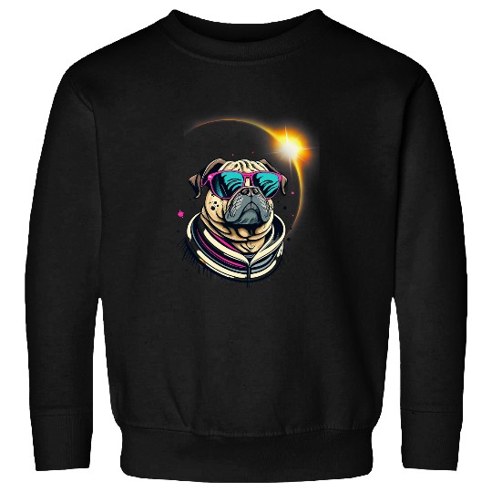 Pug Dog America 2024 Solar Eclipse Totality Accessories Sweatshirts