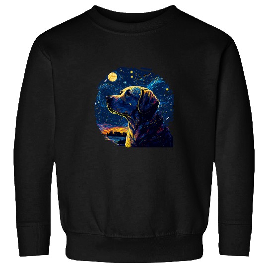Labrador Lab Dog Starry Night Van Gogh Labrador Mom Dad 43 Sweatshirts