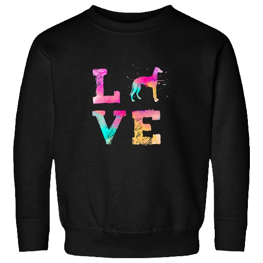 Dog Grayhound Watercolor Paint Greyhound Mom Dog in Pocket Sweatshirts