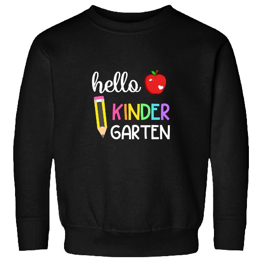 Back To School Hello Kindergarten Teacher Student Boys Girls 2 Sweatshirts