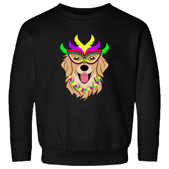 Mardi Gras Golden Retriever Bead Dog Parade New Orleans Sweatshirts