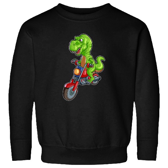 TRexs Riding Motorcycle 2Funny Dinosaur TRexs Biker Sweatshirts