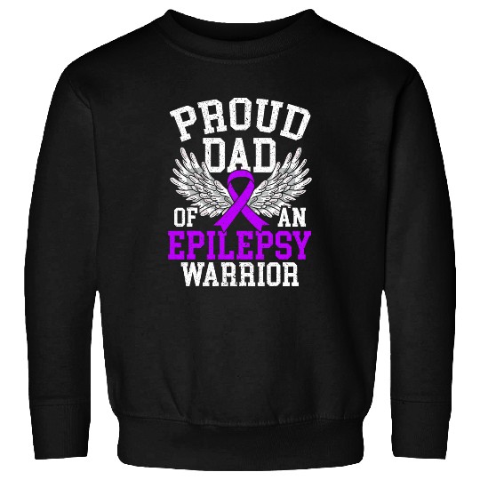 Proud Dad Of An Epilepsy Warrior Epilepsy Awareness Sweatshirts