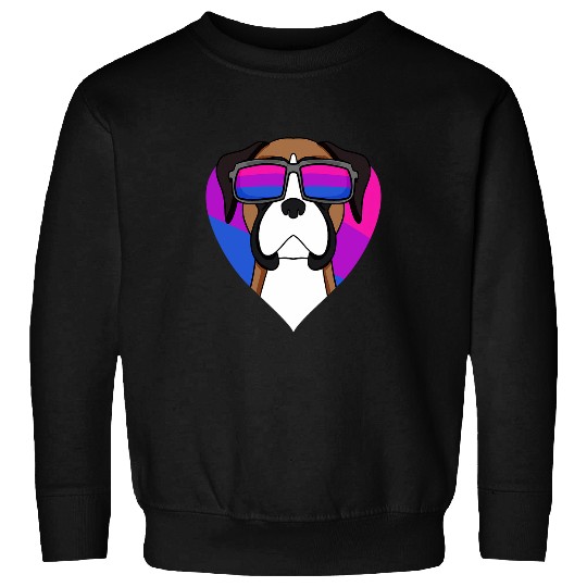 LGBT Bisexual Pride dog Breed Boxer dog Sweatshirts