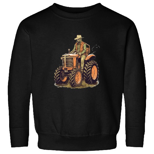 Small Tractor Farm Lifestyle Farmer Sweatshirts