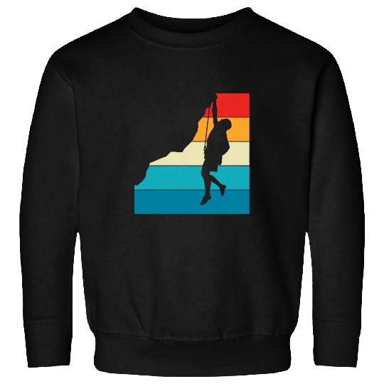 Mountain Climber Boulder Sports Hobby Retro Rock Climbing 9 Sweatshirts