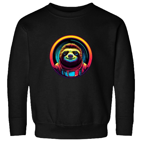 Sloth in Space Funny Astronaut Animals Galactic Explorer Sweatshirts