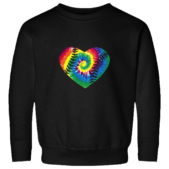 Tie Dye Softball Baseball Player Game Team Coach Sweatshirts
