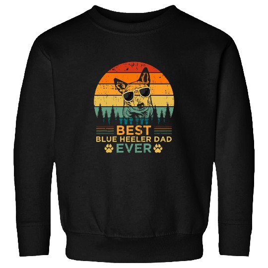 Mens Retro vintages Sunset bests Blue Heeler Dad Fathers Day Sweatshirts