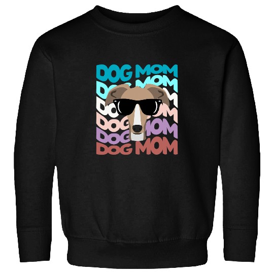 Dog Grayhound Funny Greyhound Mom Lover Cool Retro Dog Mom T-Shirt Sweatshirts