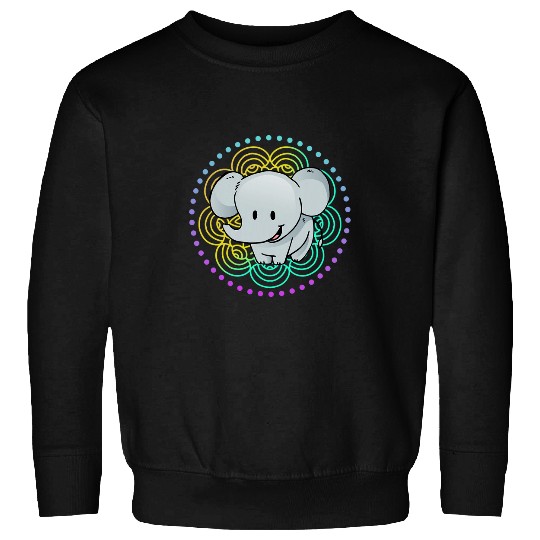 Mandala Elephant Geometric Aesthetic Art Animal Lover Sweatshirts