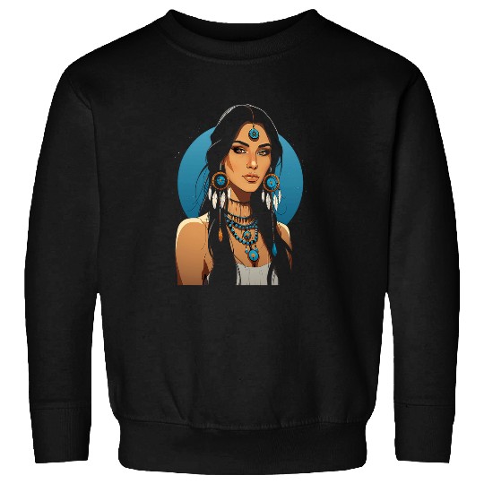 Native American Women Dreamcatcher Earrings Indian American Sweatshirts