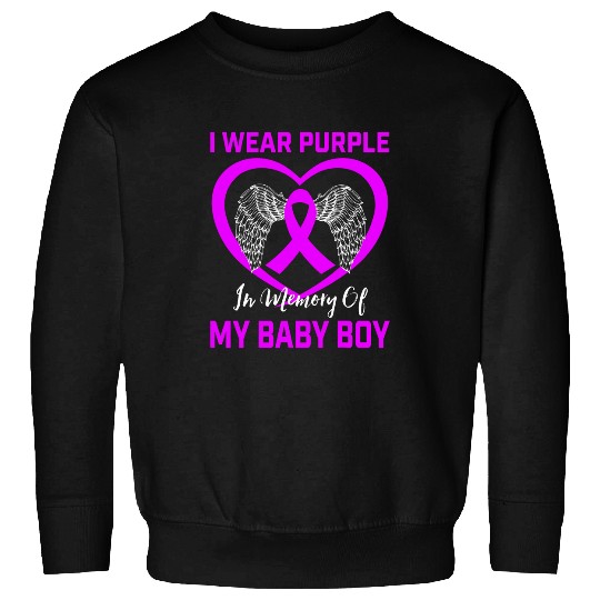 Purple In Memory Of Baby Boy Son Epilepsy Awareness Graphic Sweatshirts