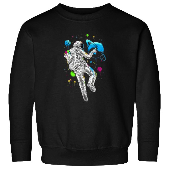 Solar System Astronaut Paints The Planets 2Astronaut Sweatshirts