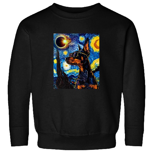 Total Solar Eclipse Doberman Dog Sweatshirts
