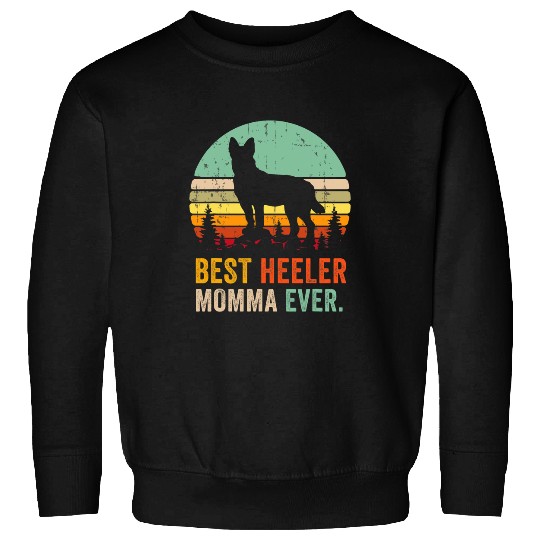Mens Retro bests Red Blue Heeler Momma Australian Cattle Dog Mom Sweatshirts