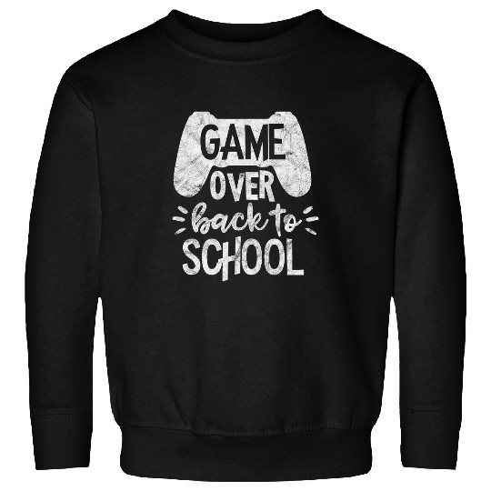 Back to School Funny Game Over Teacher Student Controller Sweatshirts