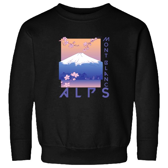 Mountain Lake Mont Blanc Nature Fan Outdoor Alps Climbing Sweatshirts
