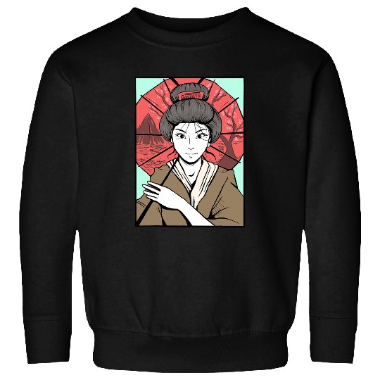 Traditional Japanese Geisha Kimono Japan Otaku Kawaii Sweatshirts