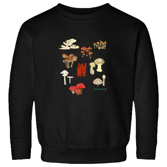 Poisonous Mushrooms Fungi Original Art by californias Artist Sweatshirts