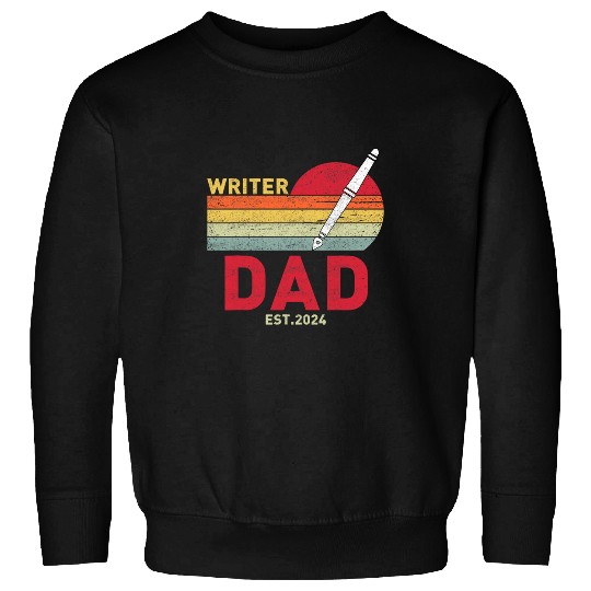 Literary Papa Novelist Creative Writer Father Retro vintages 21 Sweatshirts