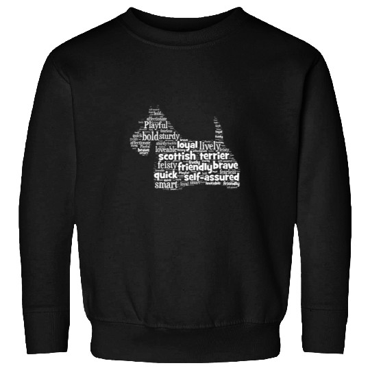 Dog Scottish Terrier Scottie Dog Word Art Dog Lovers Sweatshirts