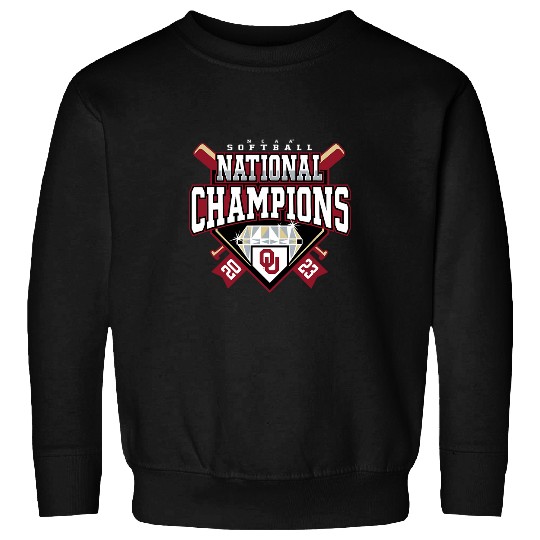 Oklahoma Sooners National Champs Softball Diamond Black Sweatshirts