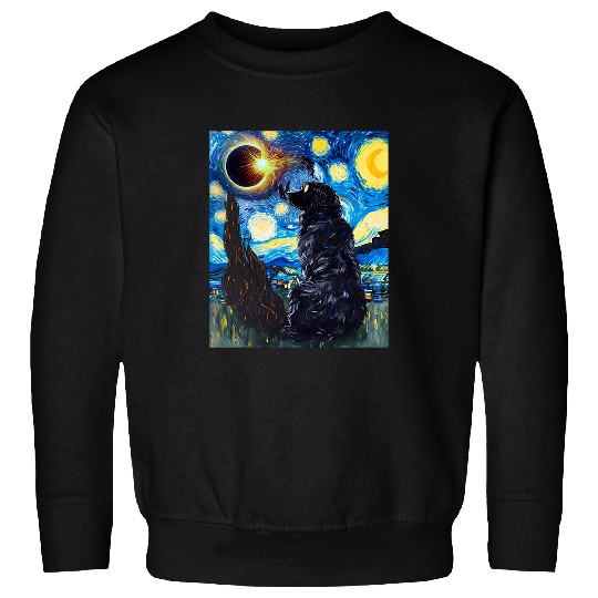 Total Solar Eclipse Newfoundland Dog 5 Sweatshirts