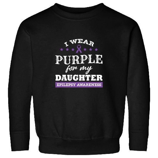 vintages I Wear Purple For My Daughter Ep EpilepsyAwareness Sweatshirts