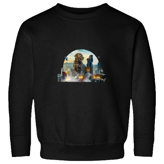 Labrador Lab Dog Funny cute brown Labrador is wild at Christmas 3 Sweatshirts