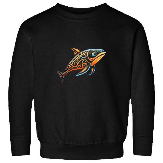 Whale Native American Indian Tribe Tribal Whales Indigenous Sweatshirts
