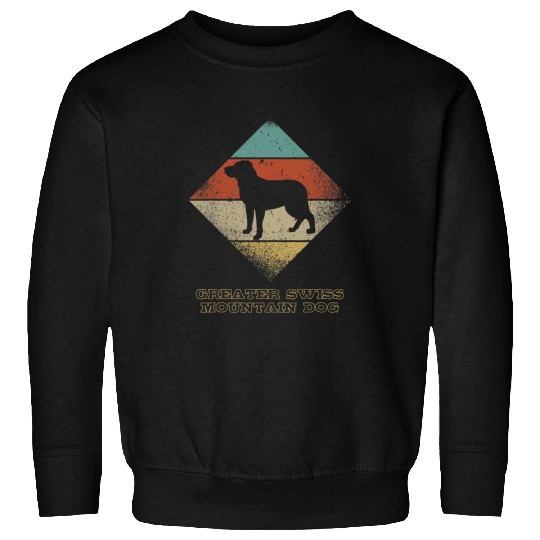 vintages Retro 1970s Dog Breed Greater Swiss Mountain Dog Sweatshirts